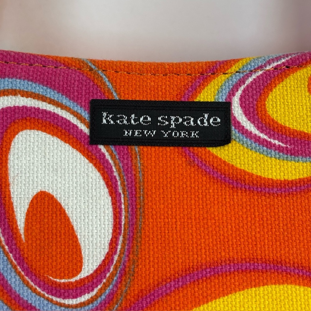kate spade Orange & Pink Canvas Bow Tote - Picture 2 of 15